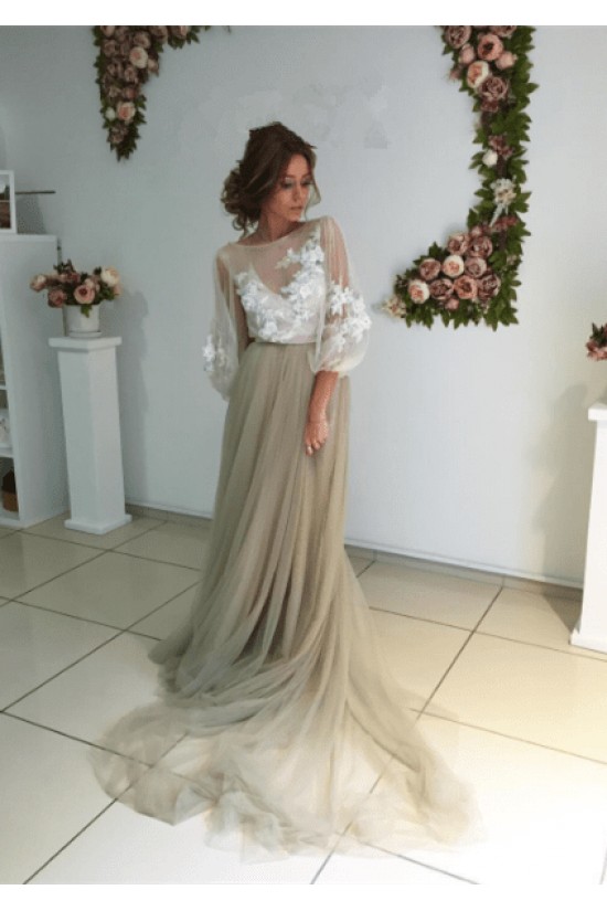 Lace and Tulle Long Prom Dresses Formal Evening Dresses 601268 Lace and Tulle Long Prom Dresses Formal Evening Dresses 601268