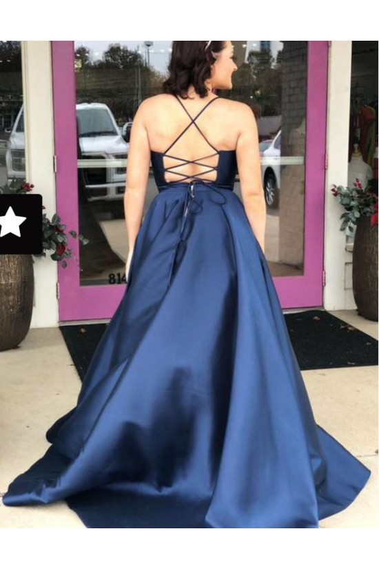 A-Line Halter Long Prom Dresses Formal Evening Dresses 601272 A-Line Halter Long Prom Dresses Formal Evening Dresses 601272
