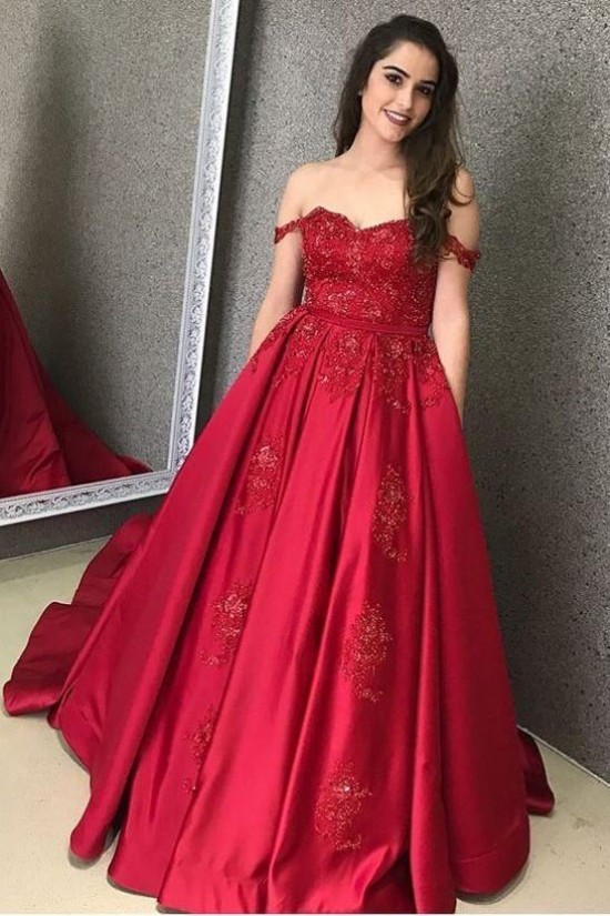Ball Gown Off-the-Shoulder Beaded Lace Long Prom Dresses Formal Evening Dresses 601290 Ball Gown Off-the-Shoulder Beaded Lace Long Prom Dresses Formal Evening Dresses 601290