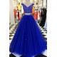 Beaded Tulle Two Pieces Long Prom Dresses Formal Evening Dresses 601291 Beaded Tulle Two Pieces Long Prom Dresses Formal Evening Dresses 601291