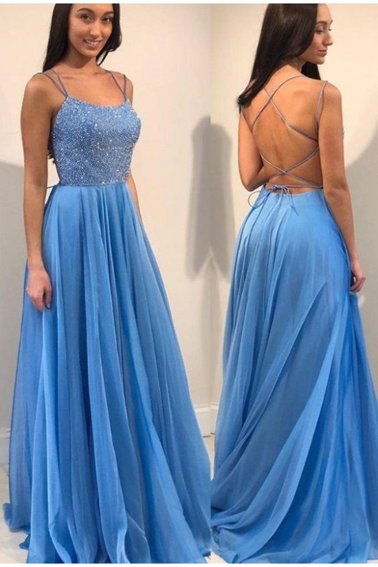 A-Line Beaded Long Prom Dresses Formal Evening Dresses 601296 A-Line Beaded Long Prom Dresses Formal Evening Dresses 601296