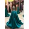 A-Line Two Pieces Lace Long Prom Dresses Formal Evening Dresses 601316