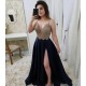 A-Line Beaded Lace V-Neck Long Prom Dresses Formal Evening Dresses 601321 A-Line Beaded Lace V-Neck Long Prom Dresses Formal Evening Dresses 601321