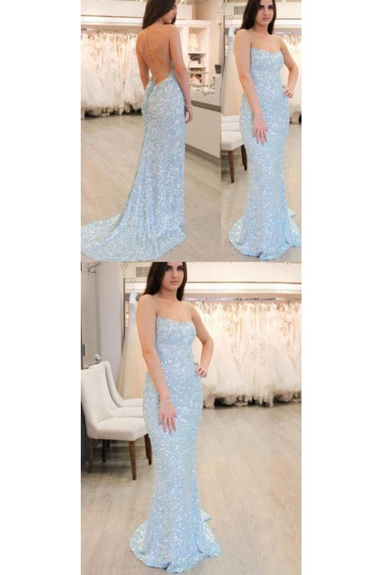 Sexy Sequins Long Prom Dresses Formal Evening Dresses 601357