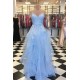 Spaghetti Straps Lace Long Prom Dresses Formal Evening Dresses 601362