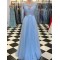 A-Line Lace Tulle Long Prom Dresses Formal Evening Dresses 601365