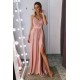 A-Line V-Neck Lace Long Prom Dresses Evening Gowns 601378