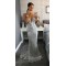 Mermaid V-Neck Spaghetti Straps Sparkling Long Prom Dress Formal Evening Dresses 601427