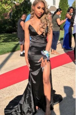Mermaid V-Neck Long Prom Dress Formal Evening Dresses 601449