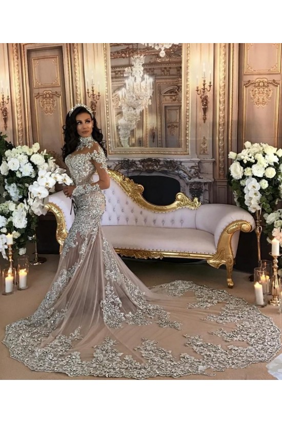 Mermaid Lace Long Sleeves Prom Dress Formal Evening Dresses 601467 Mermaid Lace Long Sleeves Prom Dress Formal Evening Dresses 601467