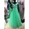 A-Line Off-the-Shoulder Lace Tulle Long Prom Dress Formal Evening Dresses 601469
