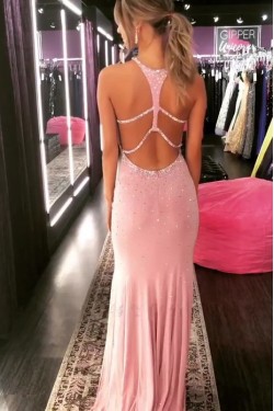 Mermaid Beaded Long Prom Dress Formal Evening Dresses 601470