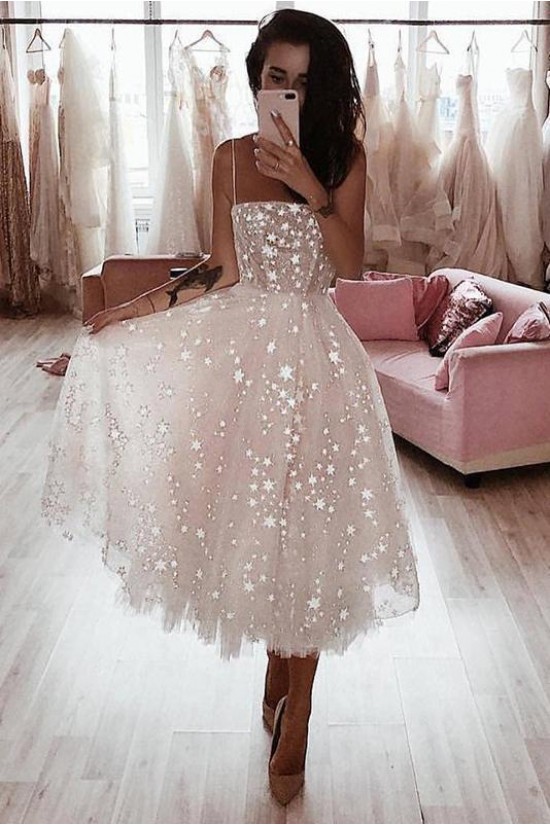 A-Line Spaghetti Straps Sparkling Prom Dress Formal Evening Dresses 601496 A-Line Spaghetti Straps Sparkling Prom Dress Formal Evening Dresses 601496