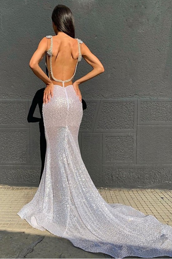 Mermaid V-Neck Sparkling Long Prom Dress Formal Evening Dresses 601501 Mermaid V-Neck Sparkling Long Prom Dress Formal Evening Dresses 601501