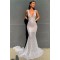 Mermaid V-Neck Sparkling Long Prom Dress Formal Evening Dresses 601501