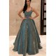A-Line V-Neck Sparkling Long Prom Dress Formal Evening Dresses 601504