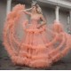 A-Line Beaded Tulle Long Prom Dress Formal Evening Dresses 601511