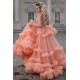 A-Line Beaded Tulle Long Prom Dress Formal Evening Dresses 601511