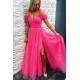 A-Line V-Neck Long Prom Dress Formal Evening Dresses 601515