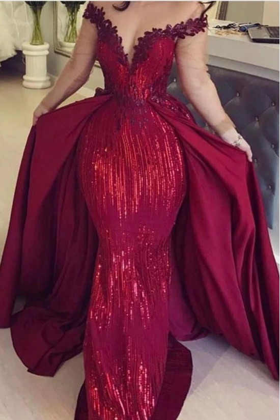 Mermaid Sparkling Long Prom Dress Formal Evening Dresses 601531