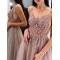 A-Line Beaded Long Prom Dress Formal Evening Dresses 601533