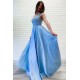 A-Line V-Neck Lace Long Prom Dress Formal Evening Dresses 601534