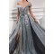 A-Line Off-the-Shoulder Sparkling Long Prom Dress Formal Evening Dresses 601536