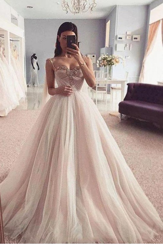 A-Line Tulle Long Prom Dress Formal Evening Dresses 601537 A-Line Tulle Long Prom Dress Formal Evening Dresses 601537