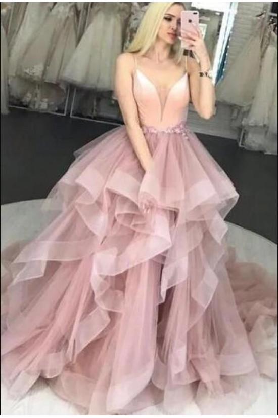 Tulle Ball Gown Long Prom Dress Formal Evening Dresses 601556 Tulle Ball Gown Long Prom Dress Formal Evening Dresses 601556