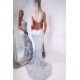 Mermaid Sparkle Backless Long Prom Dress Formal Evening Dresses 601558