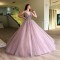 Ball Gown Beaded V-Neck Long Prom Dress Formal Evening Dresses 601577
