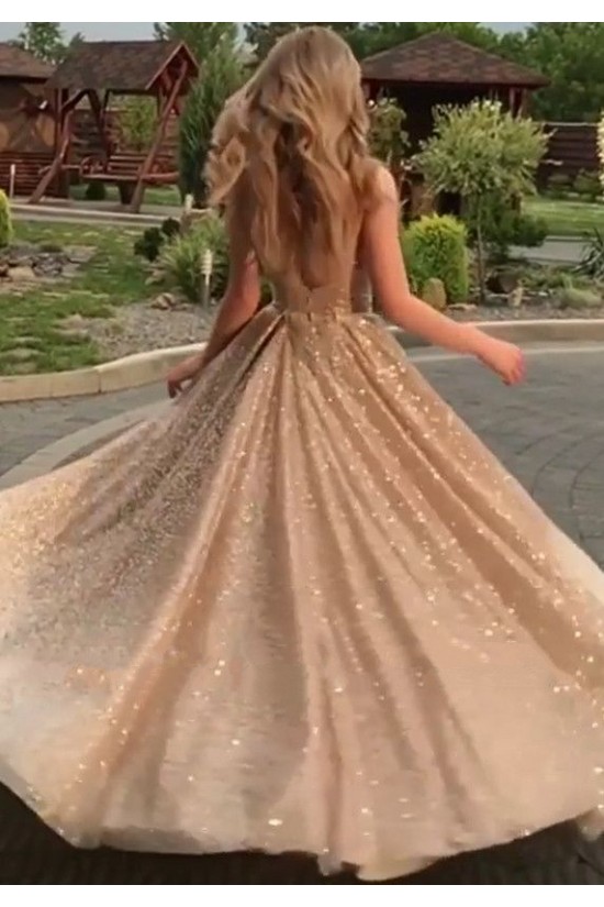 A-Line Sparkle Long Prom Dress Formal Evening Dresses 601600 A-Line Sparkle Long Prom Dress Formal Evening Dresses 601600