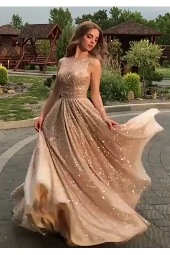 A-Line Sparkle Long Prom Dress Formal Evening Dresses 601600 A-Line Sparkle Long Prom Dress Formal Evening Dresses 601600
