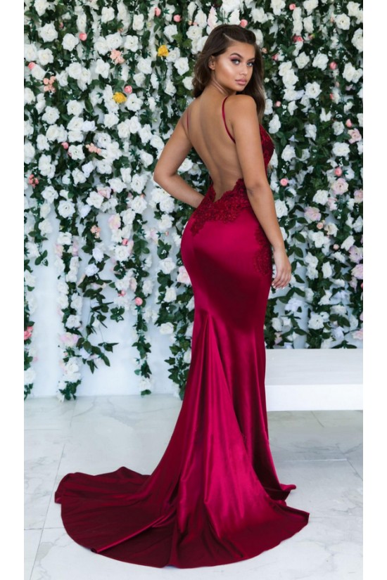 Mermaid Lace V-Neck Long Prom Dress Formal Evening Dresses 601604 Mermaid Lace V-Neck Long Prom Dress Formal Evening Dresses 601604