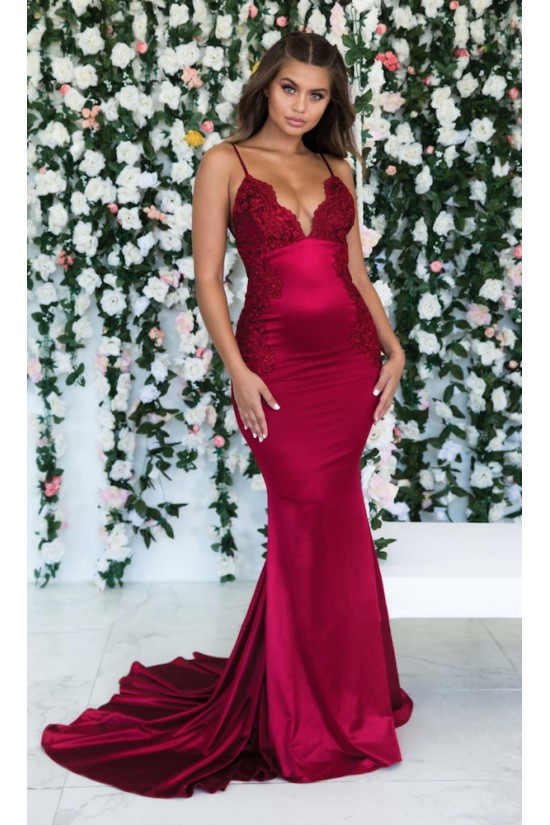 Mermaid Lace V-Neck Long Prom Dress Formal Evening Dresses 601604 Mermaid Lace V-Neck Long Prom Dress Formal Evening Dresses 601604