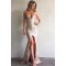 Mermaid Sparkle V-Neck Long Prom Dress Formal Evening Dresses 601619