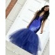 Mermaid V-Neck Sequins Tulle Long Prom Dress Formal Evening Dresses 601621