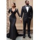 Mermaid Long Sleeves Lace V-Neck Long Black Prom Dress Formal Evening Dresses 601636 Mermaid Long Sleeves Lace V-Neck Long Black Prom Dress Formal Evening Dresses 601636