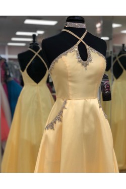 A-Line Beaded Long Prom Dress Formal Evening Dresses 601637