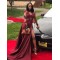 A-Line Lace Long Sleeves Long Prom Dress Formal Evening Dresses 601654