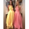 A-Line Satin Long Prom Dress Formal Evening Dresses 601674