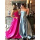 A-Line Beaded Satin Long Prom Dress Formal Evening Dresses 601685 A-Line Beaded Satin Long Prom Dress Formal Evening Dresses 601685