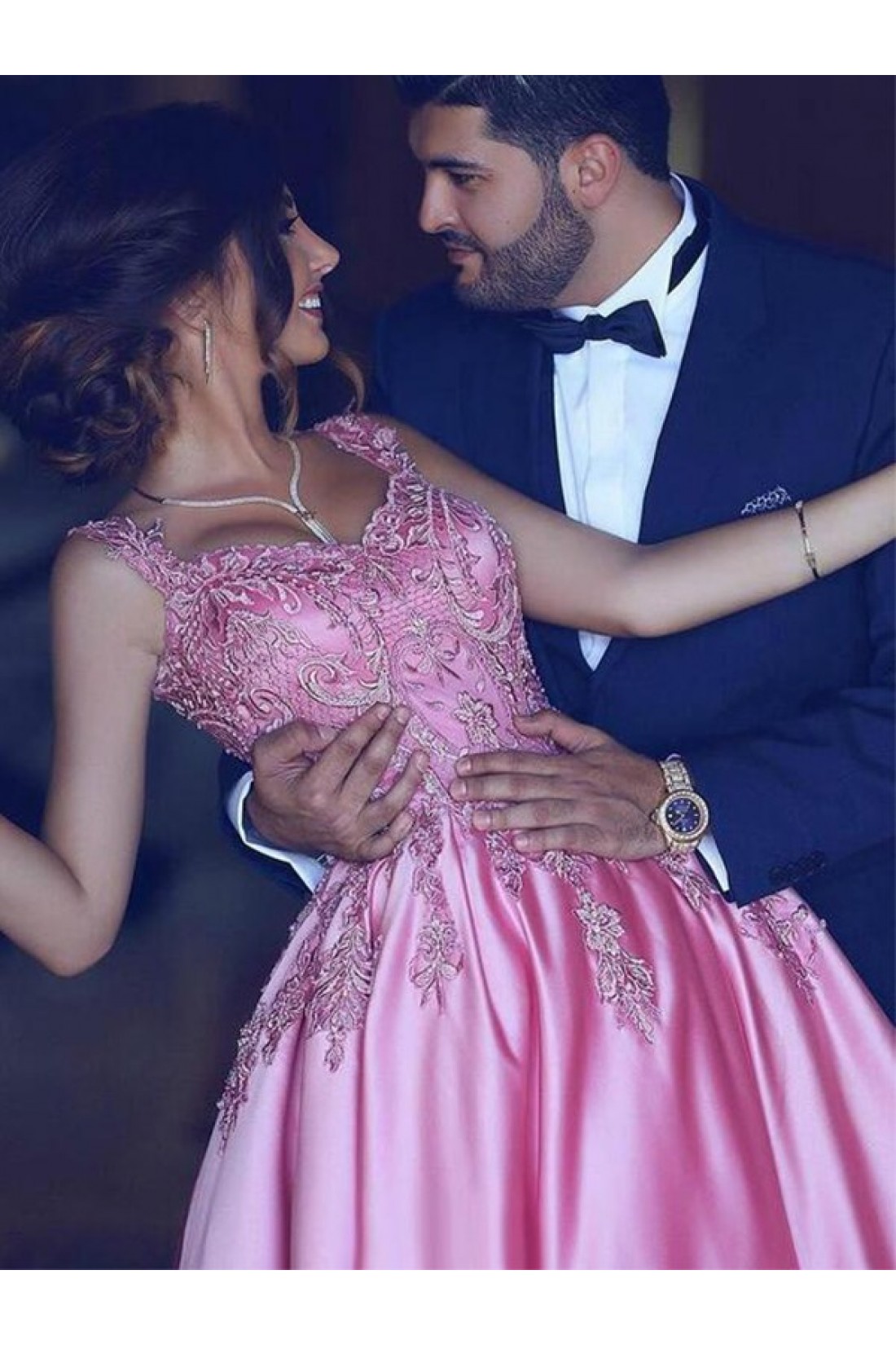 Halter Prom Dress – Long Satin Hi-Low Ball Gown For Women, Open Back Evening Gown