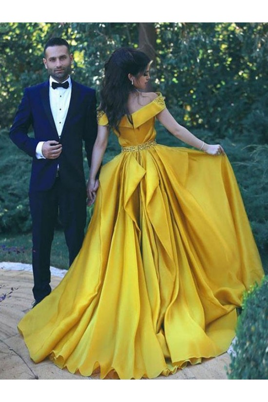 A-Line Beaded Off-the-Shoulder Long Prom Dress Formal Evening Dresses 601692 A-Line Beaded Off-the-Shoulder Long Prom Dress Formal Evening Dresses 601692