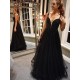 A-Line Beaded Long Black Prom Dress Formal Evening Dresses 601722 A-Line Beaded Long Black Prom Dress Formal Evening Dresses 601722