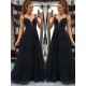 A-Line Beaded Long Black Prom Dress Formal Evening Dresses 601722 A-Line Beaded Long Black Prom Dress Formal Evening Dresses 601722