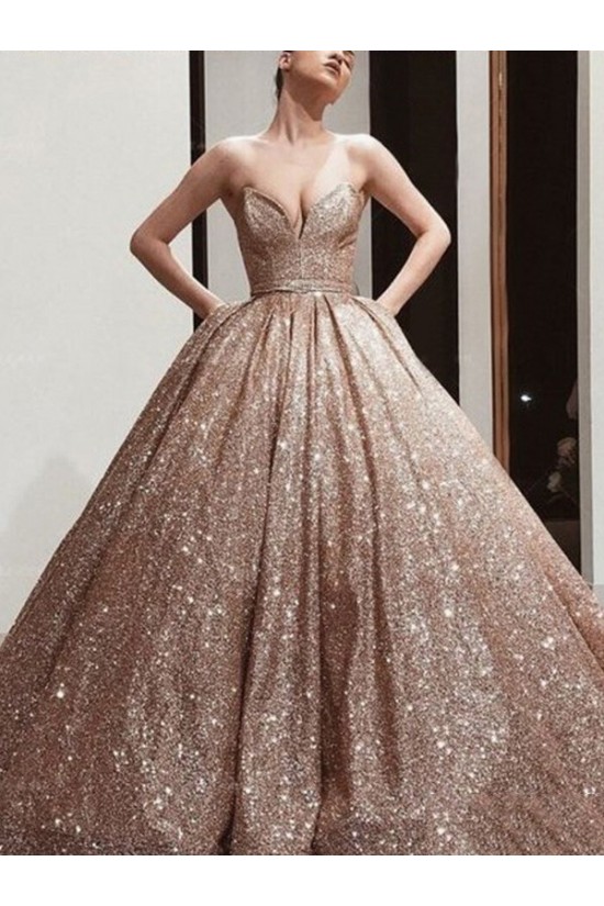 Ball Gown Sweetheart Sequins Long Prom Dress Formal Evening Dresses 601734 Ball Gown Sweetheart Sequins Long Prom Dress Formal Evening Dresses 601734