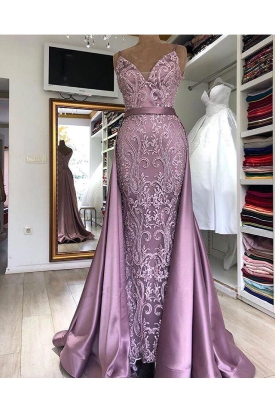Mermaid Lace Satin Long Prom Dress Formal Evening Dresses 601772 Mermaid Lace Satin Long Prom Dress Formal Evening Dresses 601772