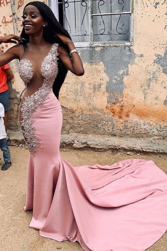 Affordable Mermaid Lace Long Pink Prom Dress Formal Evening Dresses 601777 Affordable Mermaid Lace Long Pink Prom Dress Formal Evening Dresses 601777