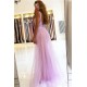 Long Pink Lace Tulle Prom Dress Formal Evening Dresses 601787 Long Pink Lace Tulle Prom Dress Formal Evening Dresses 601787